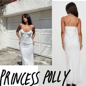 Princess Polly Elegant White Emily Maxi Dress